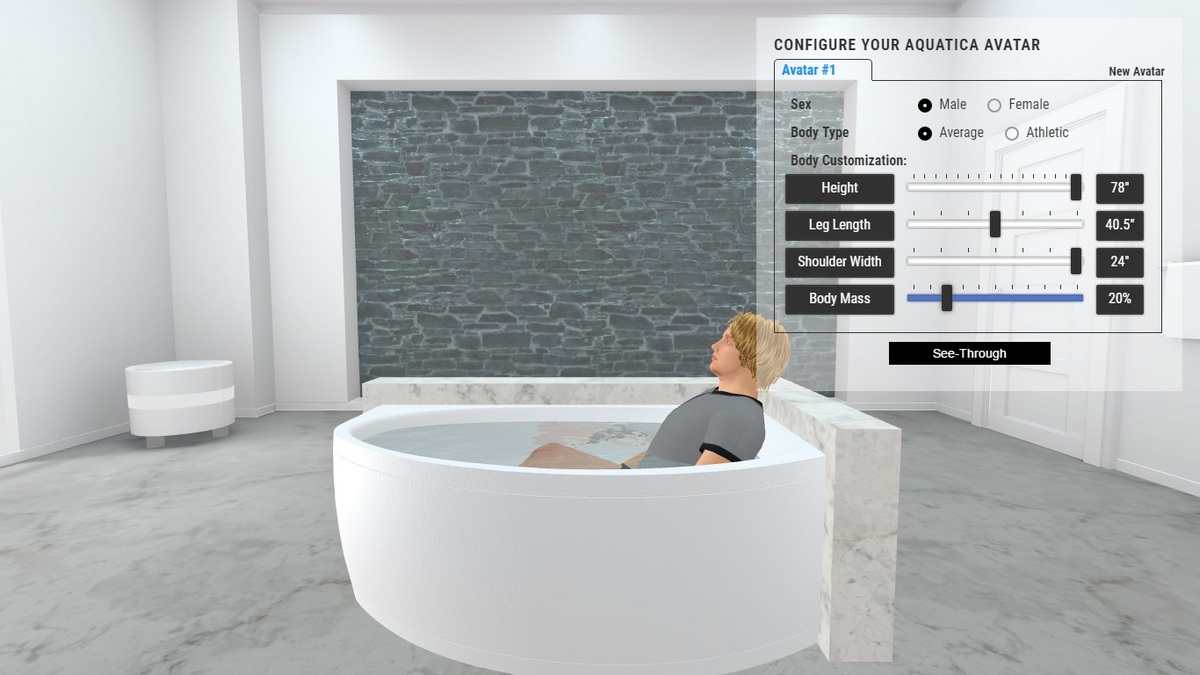 Anette C Bathtub 3D Body Position